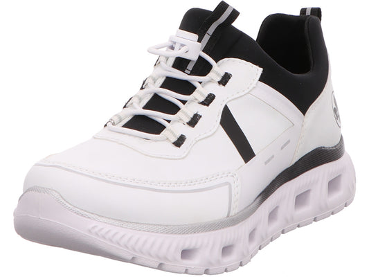 Rieker Damen Sneaker  in weiß-schwarz-kombiniert