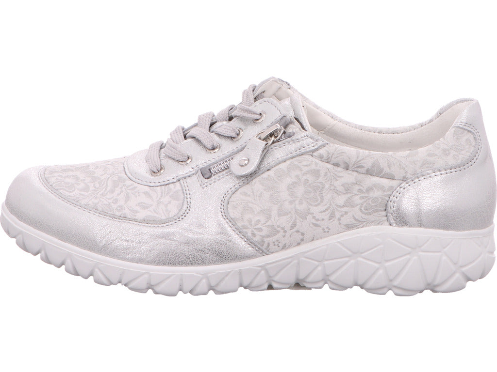 Waldläufer Damen Schnürschuh Havy in silber-kombiniert