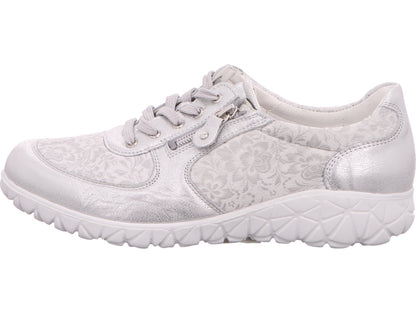 Waldläufer Damen Schnürschuh Havy in silber-kombiniert