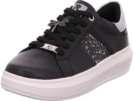Rieker damessneakers in een combinatie van zwart en meerdere kleuren.