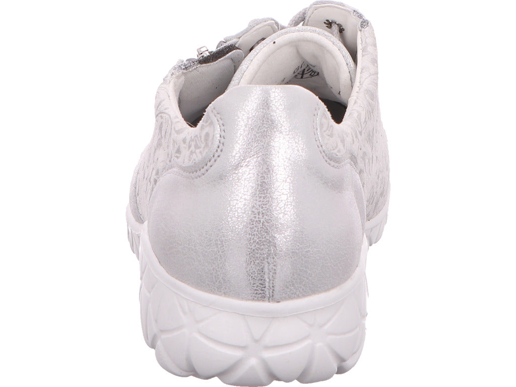 Waldläufer Damen Schnürschuh Havy in silber-kombiniert