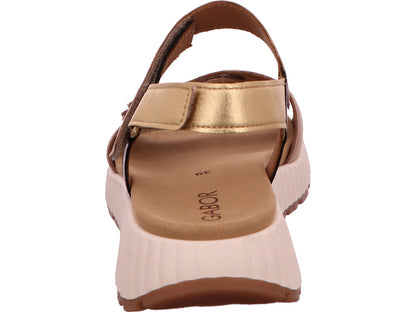 Gabor Damen Sandalette  in beige-bunt-kombiniert