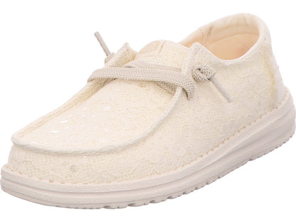 Hey Dude Damen Slipper Wendy Chrochet Lace in weiß