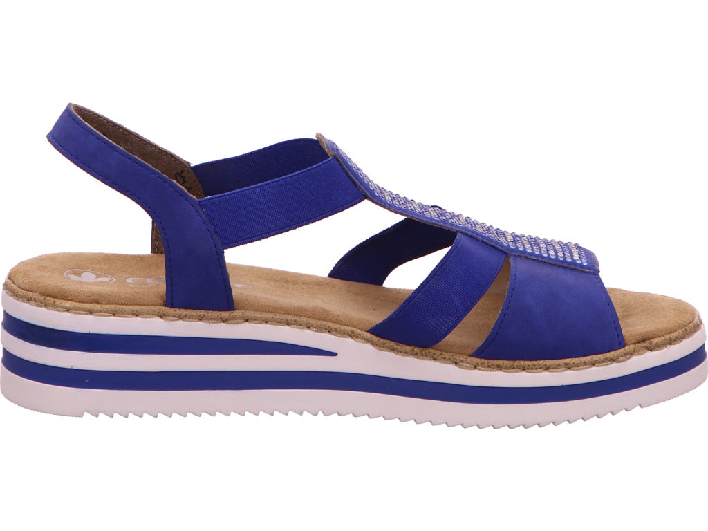 Rieker Damen Sandalette  in blau