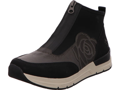 Rieker Damen Stiefel  in schwarz-bunt-kombiniert