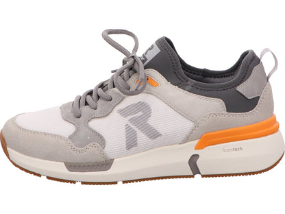 Rieker herensneakers in een wit-meerkleurige combinatie