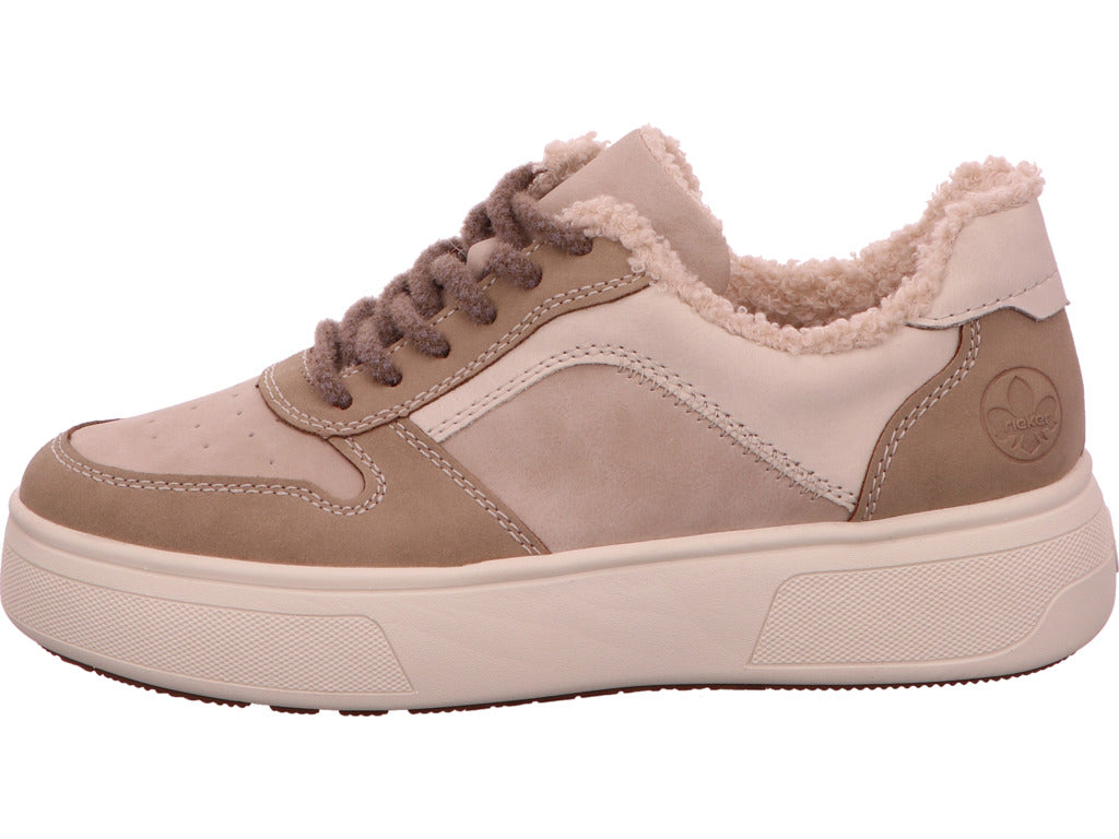 Rieker damessneakers in beige combinatie