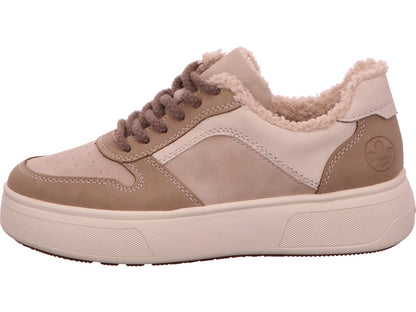 Rieker damessneakers in beige combinatie