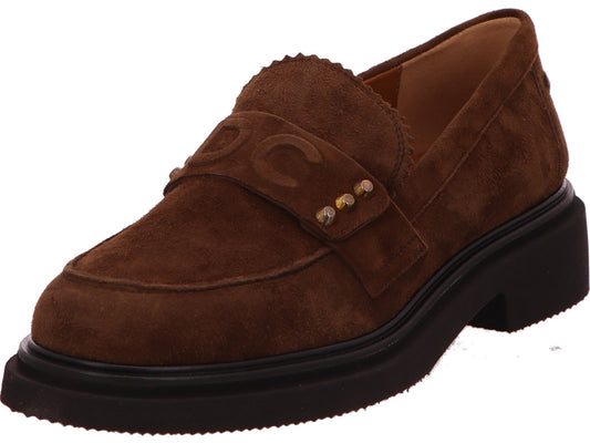 Donna Carolina damesslippers in bruin