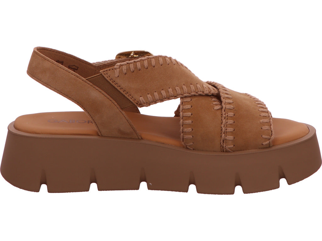 Gabor Damen Sandalette  in hellbraun