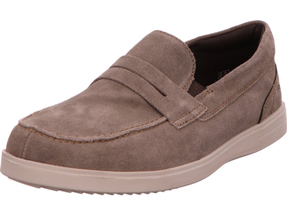 Rieker herenslippers in een combinatie van bruin en veelkleurig.