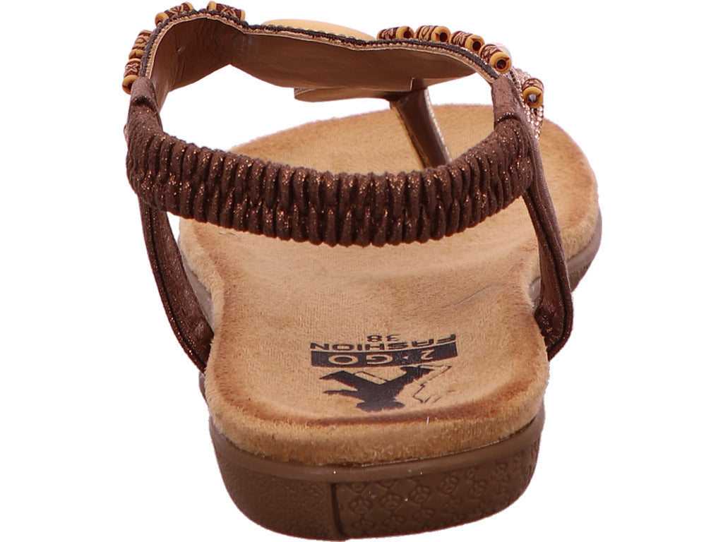 Cosmos-Cordes GmbH Damen Sandalette  in braun-bunt-kombiniert