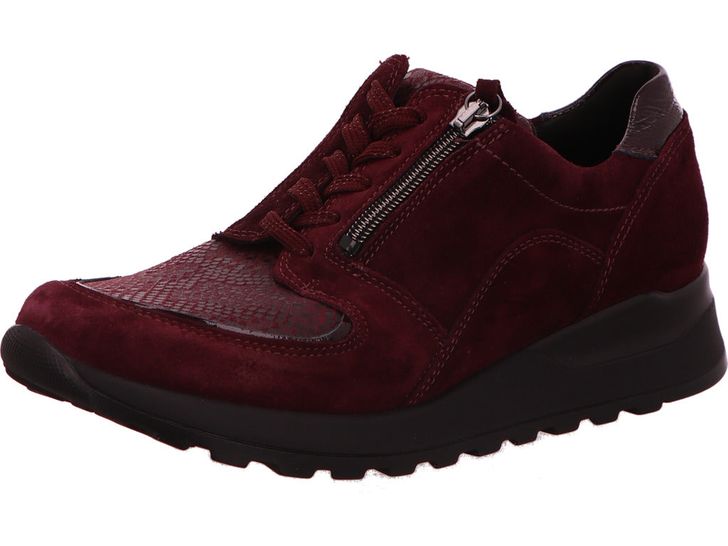 Waldläufer Damen Schnürschuh H-Amiata in bordo