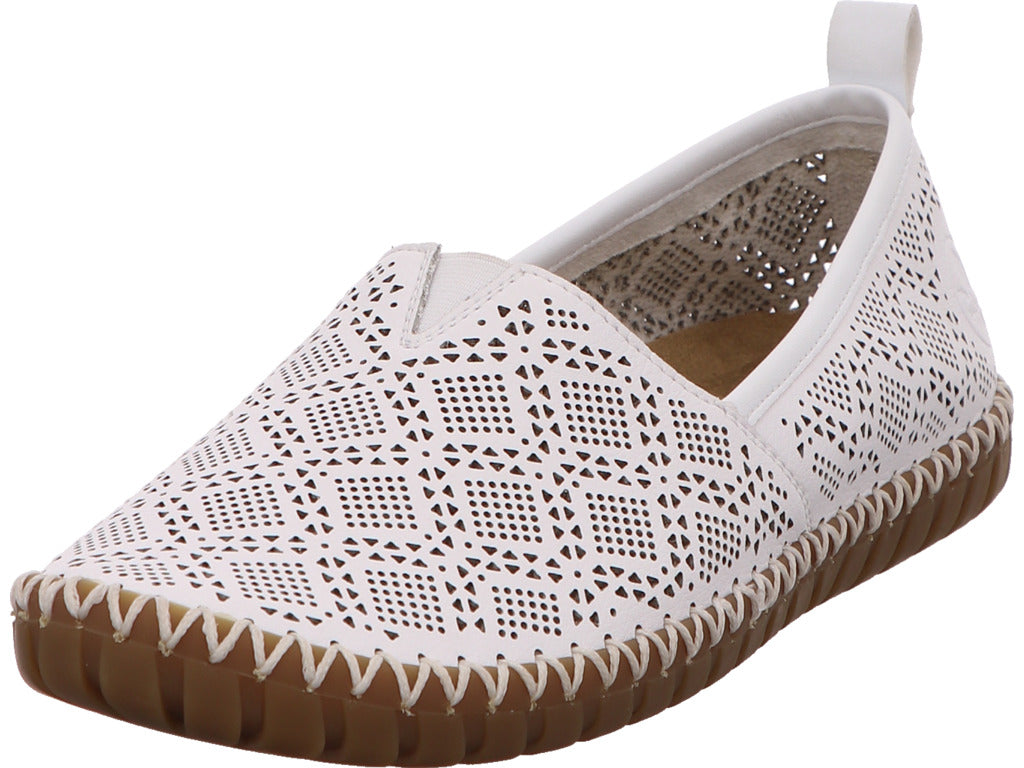 Rieker Damen Slipper  in weiß