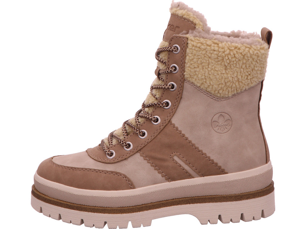 Rieker Damen Stiefel  in beige-bunt-kombiniert