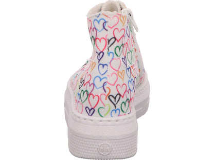 Rieker Damen Stiefel  in weiß-bunt-kombiniert