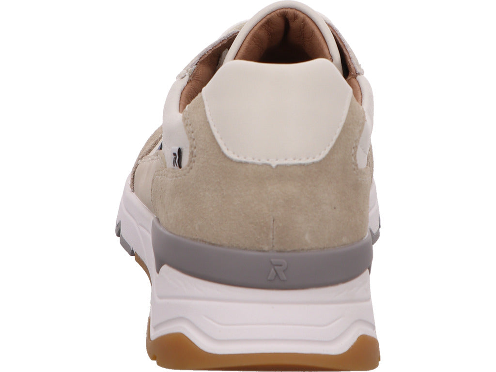 Rieker herensneakers in een wit-meerkleurige combinatie