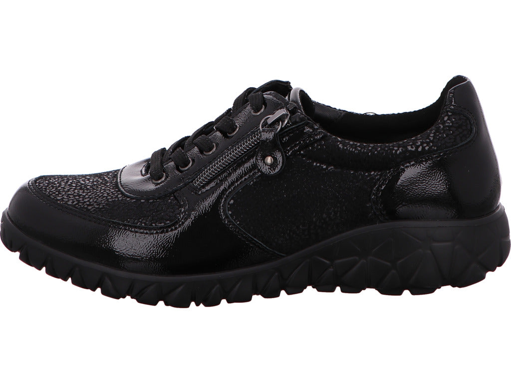 Waldläufer Damen Schnürschuh H-Havy Soft in schwarz