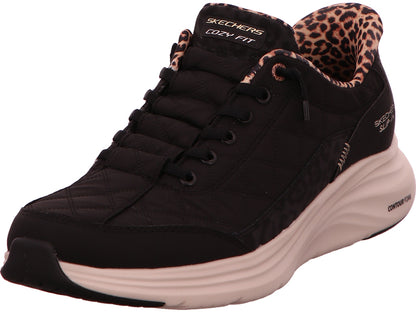 Skechers Damen Sneaker Contour Foam-Leopard Dream in schwarz-bunt-kombiniert