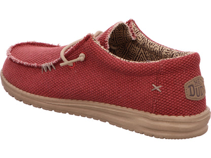 Hey Dude herenslippers Wally Braided in rood-gecombineerd