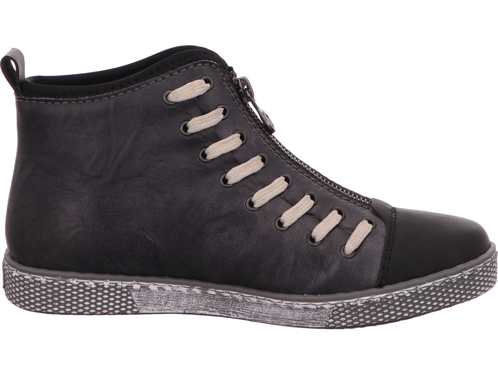 Rieker Damen Stiefel  in grau-bunt-kombiniert