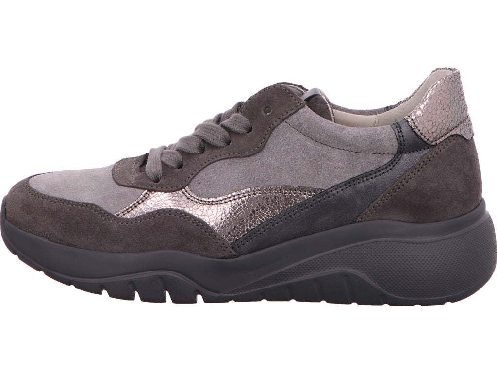Gabor Damen Schnürschuh  in grau-kombiniert