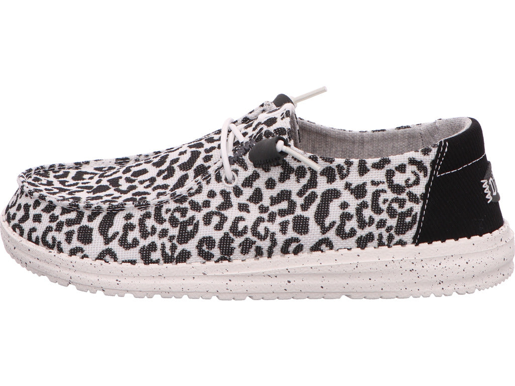 Hey Dude Damen Slipper Wendy Leopard in schwarz-bunt-kombiniert