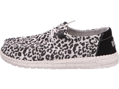 Hey Dude Damen Slipper Wendy Leopard in schwarz-bunt-kombiniert