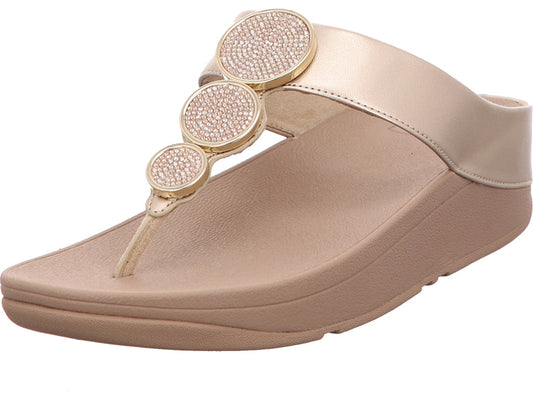 FitFlop Damen Pantolette Toe Post Sandals in metallic