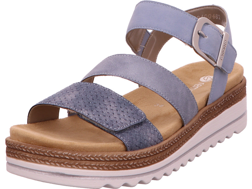 Remonte Damen Sandalette  in blau-kombiniert