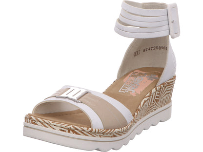 Rieker Damen Sandalette  in weiß-bunt-kombiniert