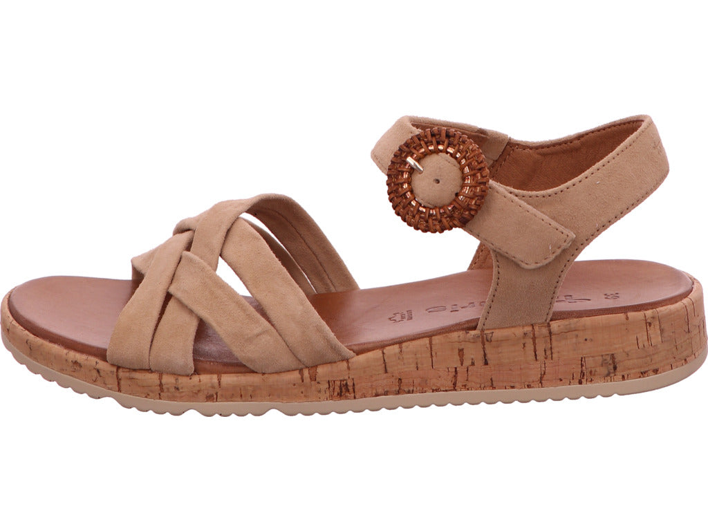 Tamaris Damen Sandalette  in hellbraun