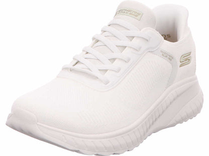 Skechers Damen Sneaker Slip-Ins Bobs Sport Squad Cha in weiß