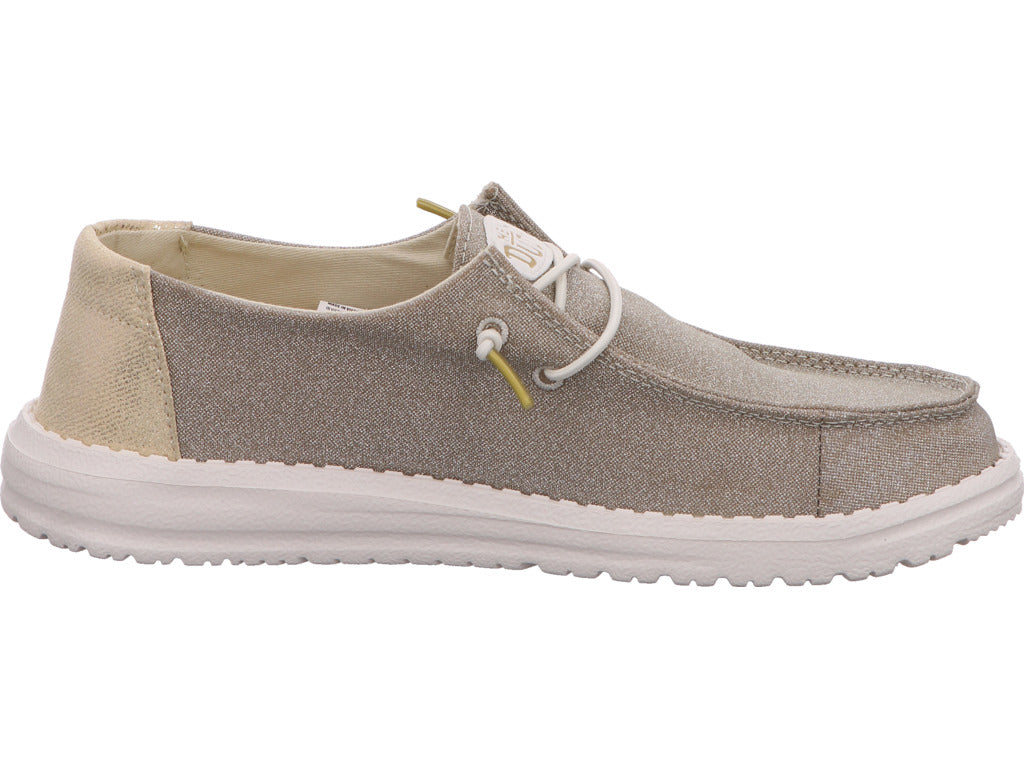 Hey Dude Damen Slipper Wendy Metallic in gold-kombiniert