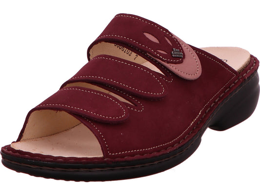 Finn Comfort Damen Pantolette Kos in dunkelrot