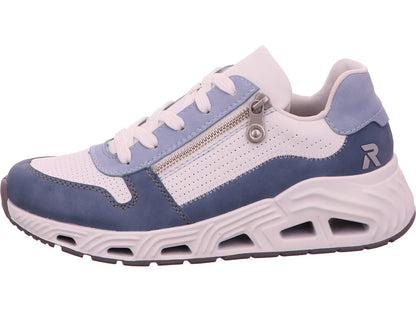 Rieker damessneakers in een blauw-multicolor combinatie