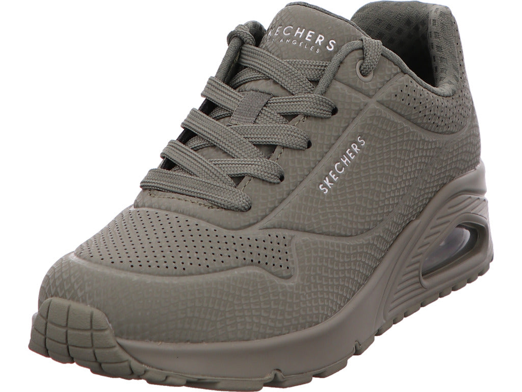 Skechers Damen Sneaker Uno - Shiny Scale in oliv