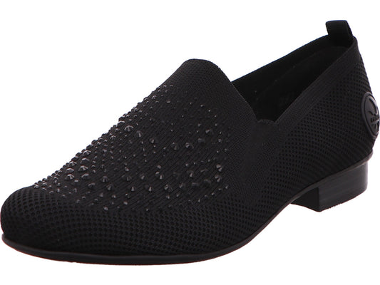 Rieker Damen Slipper  in schwarz