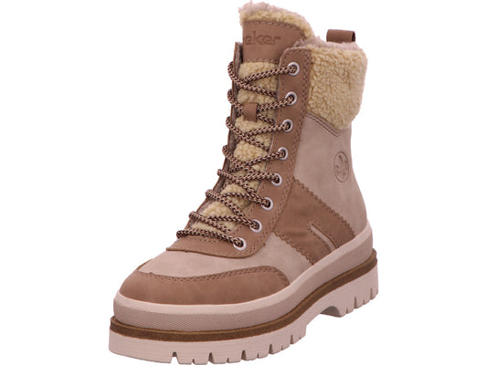 Rieker Damen Stiefel  in beige-bunt-kombiniert