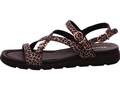 Tamaris Damen Sandalette  in schwarz-bunt-kombiniert