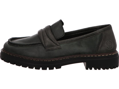 Rieker Damen Slipper  in grün-kombiniert