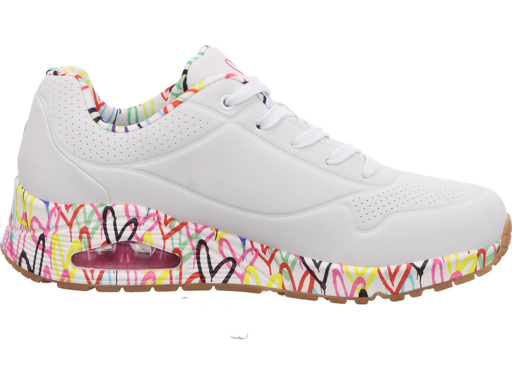 Skechers Damen Sneaker Uno-Loving Love in weiß
