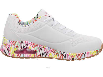 Skechers Damen Sneaker Uno-Loving Love in weiß