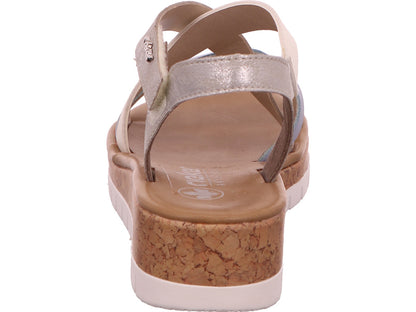 Rieker Damen Sandalette  in blau-bunt-kombiniert