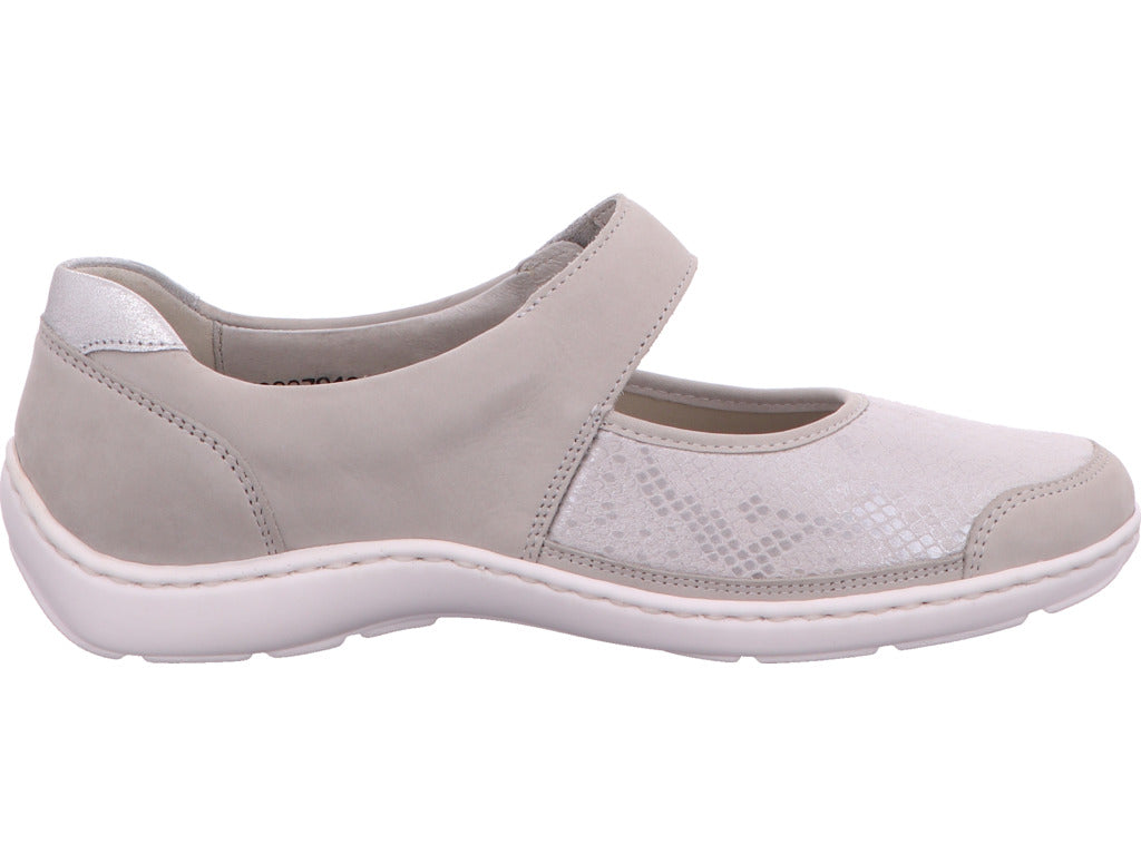 Waldläufer Damen Slipper Henni in grau-bunt-kombiniert