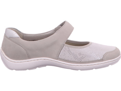 Waldläufer Damen Slipper Henni in grau-bunt-kombiniert