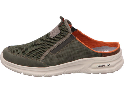 Rieker Herren Clog / Töffler  in grau-bunt-kombiniert