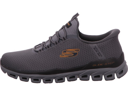 Skechers Herren Slipper Glide Step Noxus in grau-bunt-kombiniert