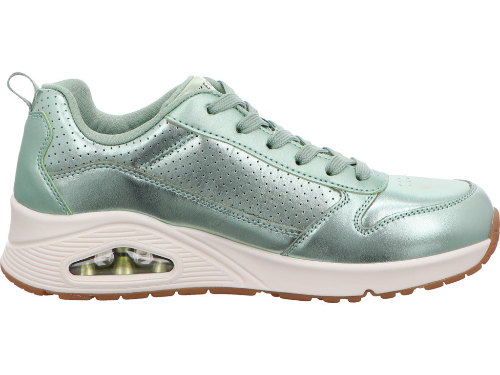 Skechers damessneakers Uno - Metallixs in groen