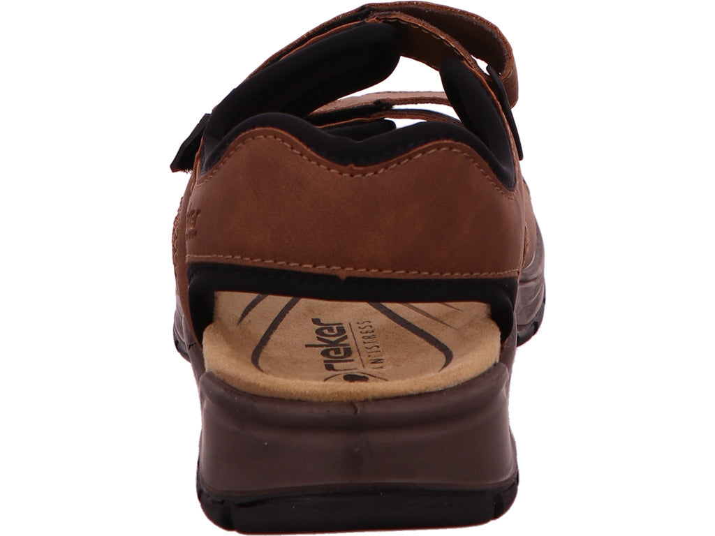 Rieker Herren Sandalette  in braun-bunt-kombiniert